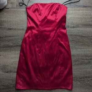 Betsey Johnson Red Satin Dress